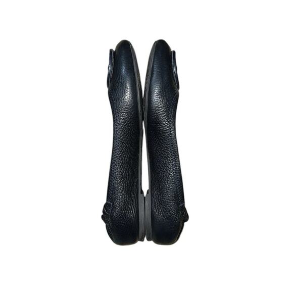 Tory Burch Reva Travel Tumbled Leather Medallion Logo Ballet Flats 7.5 - Picture 10 of 12